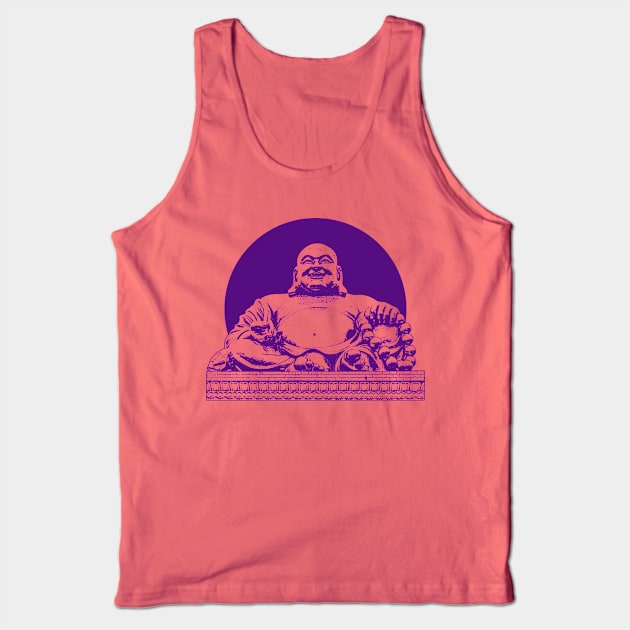 Buddhism Art Dark Purple Color Tank Top by Botak Solid Art